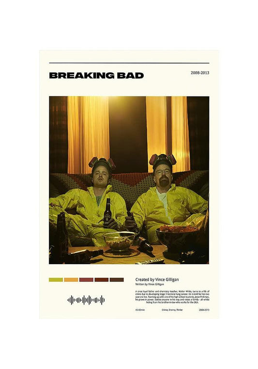 Meitux Breaking Bad Canvas Wall Art Poster 12x18in Unframed Movie Decor