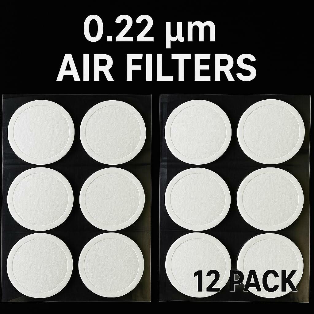 geonfi 12 Pcs Monotub Adhesive Filter Disks 2.5" 2MM Thick Synthetic