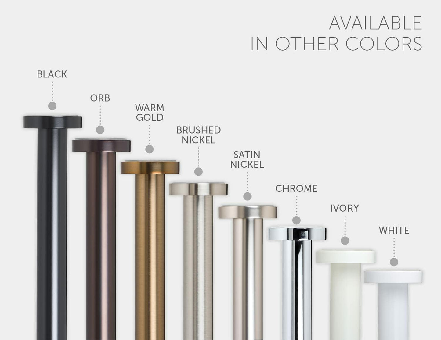 Ivilon Adjustable Shower Tension Curtain Rod 24-36in Satin Nickel Rustproof