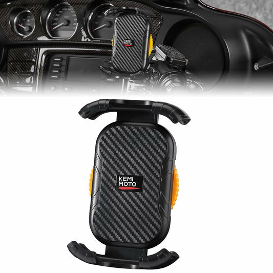 KEMIMOTO Motorcycle Phone Mount Adjustable 360° Swivel Aluminum Black