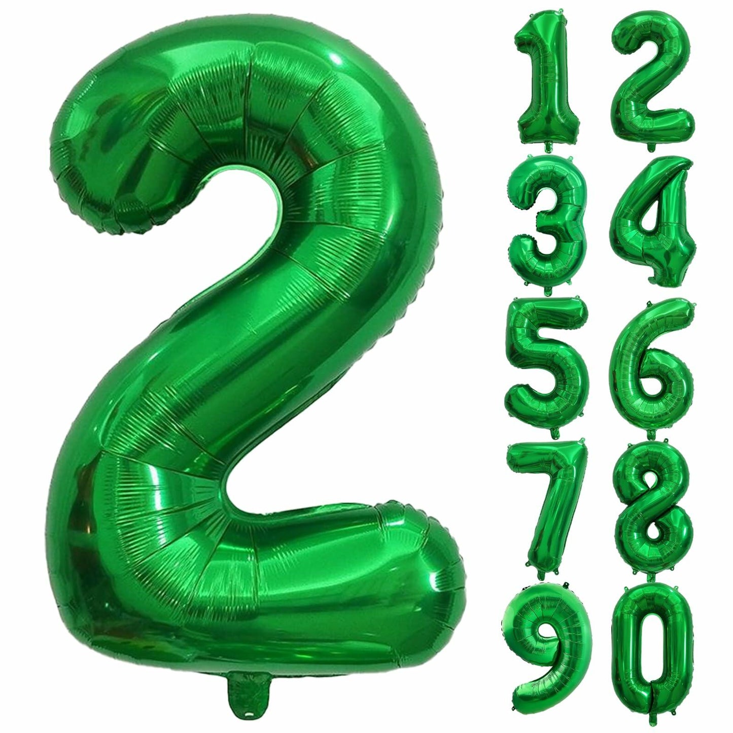 SINBEE 40 Inch Dark Green Number 2 Mylar Foil Balloon Party Decoration