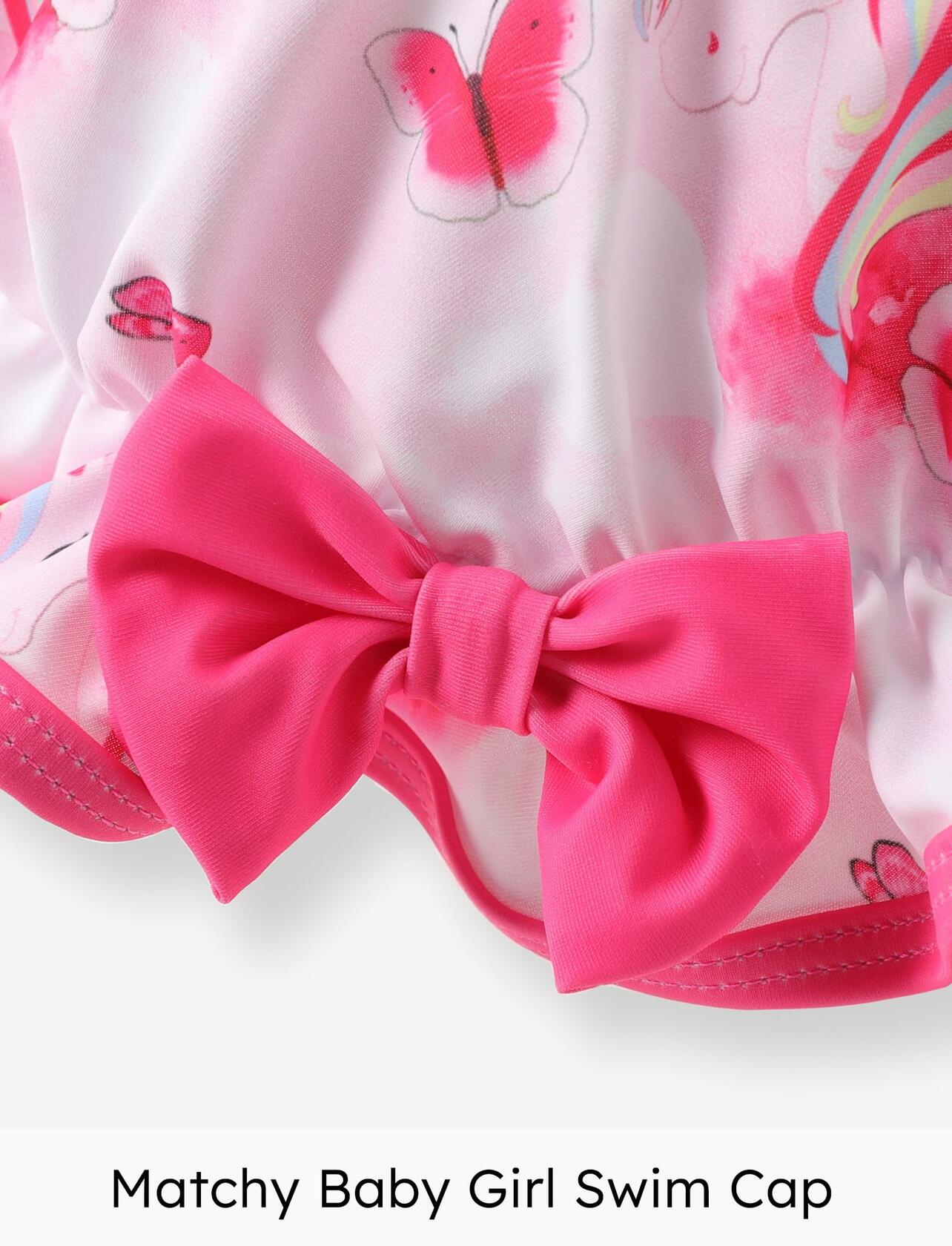PATPAT Baby Girl Unicorn One Piece Swimsuit with Sun Hat Pink Size 6-9M
