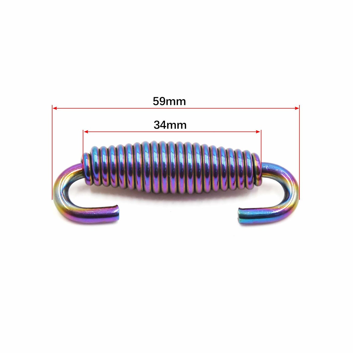 uxcell 2pcs Stainless Steel Colorful Motorcycle Exhaust Pipe Spring with Hook