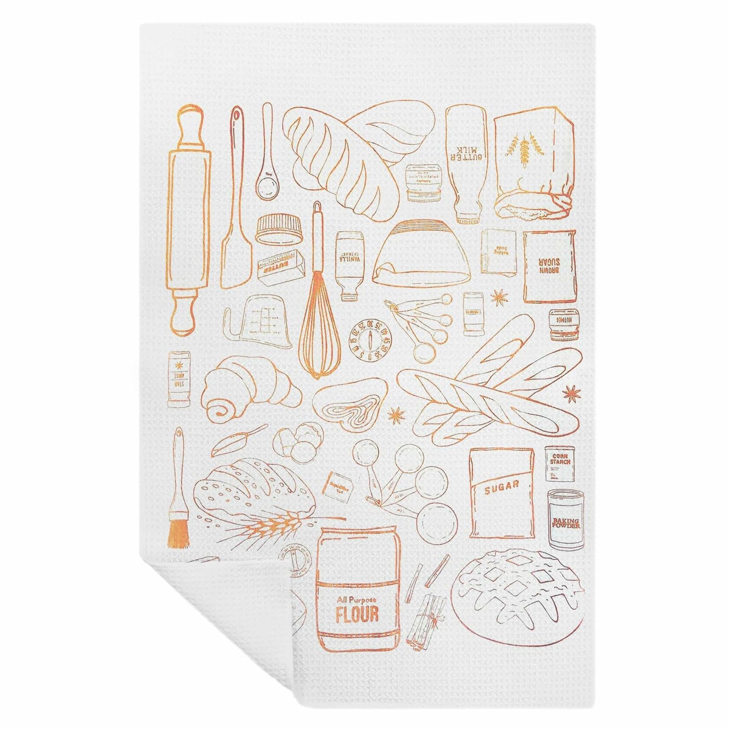 XUNLURY Baking Kitchen Towels Tea Towels Color-04 16x24 Inch