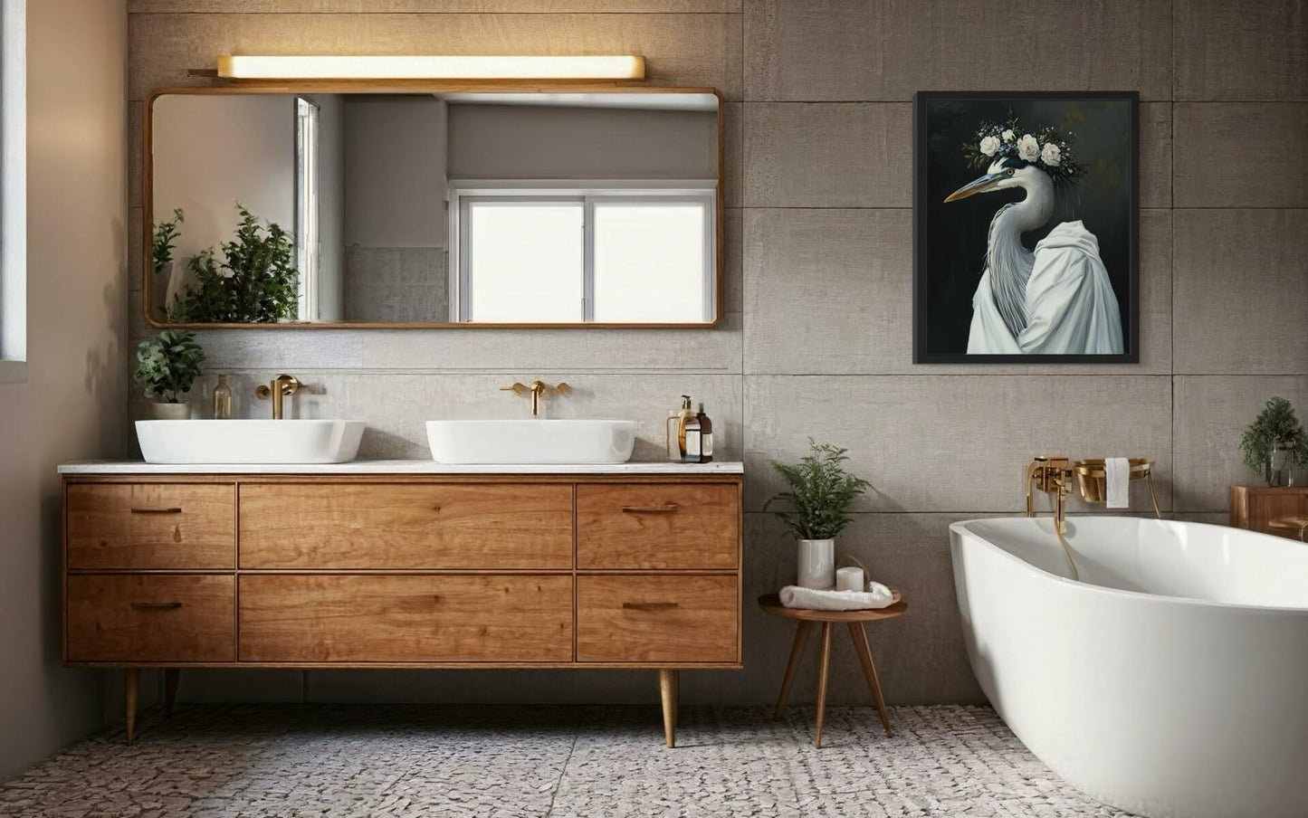 aj decor Blue Heron Wall Art Print Poster 8x10 inches Blue Heron Unframed