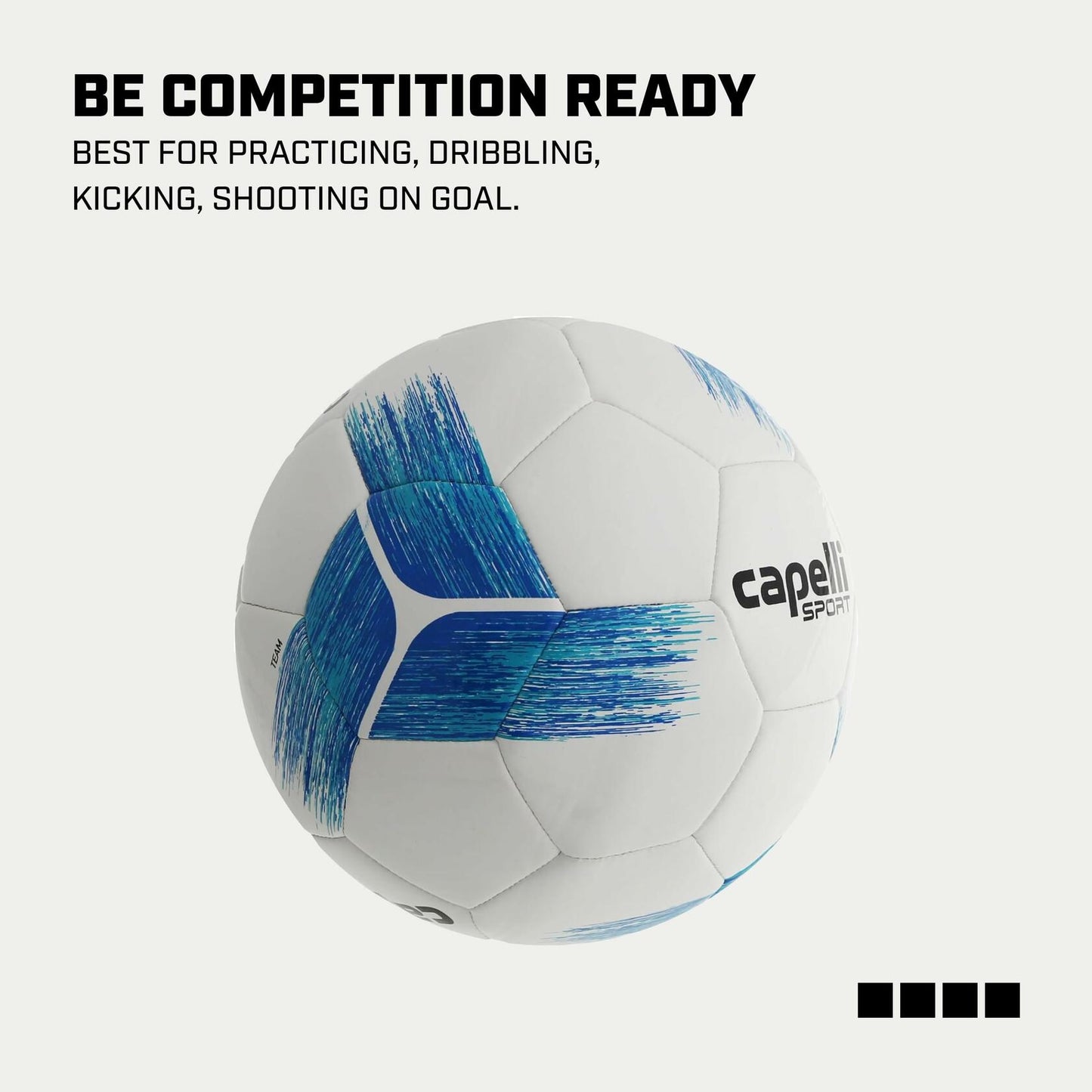 Capelli Sport Tribeca Strike Team Soccer Ball Size 3 Blue/Turquoise