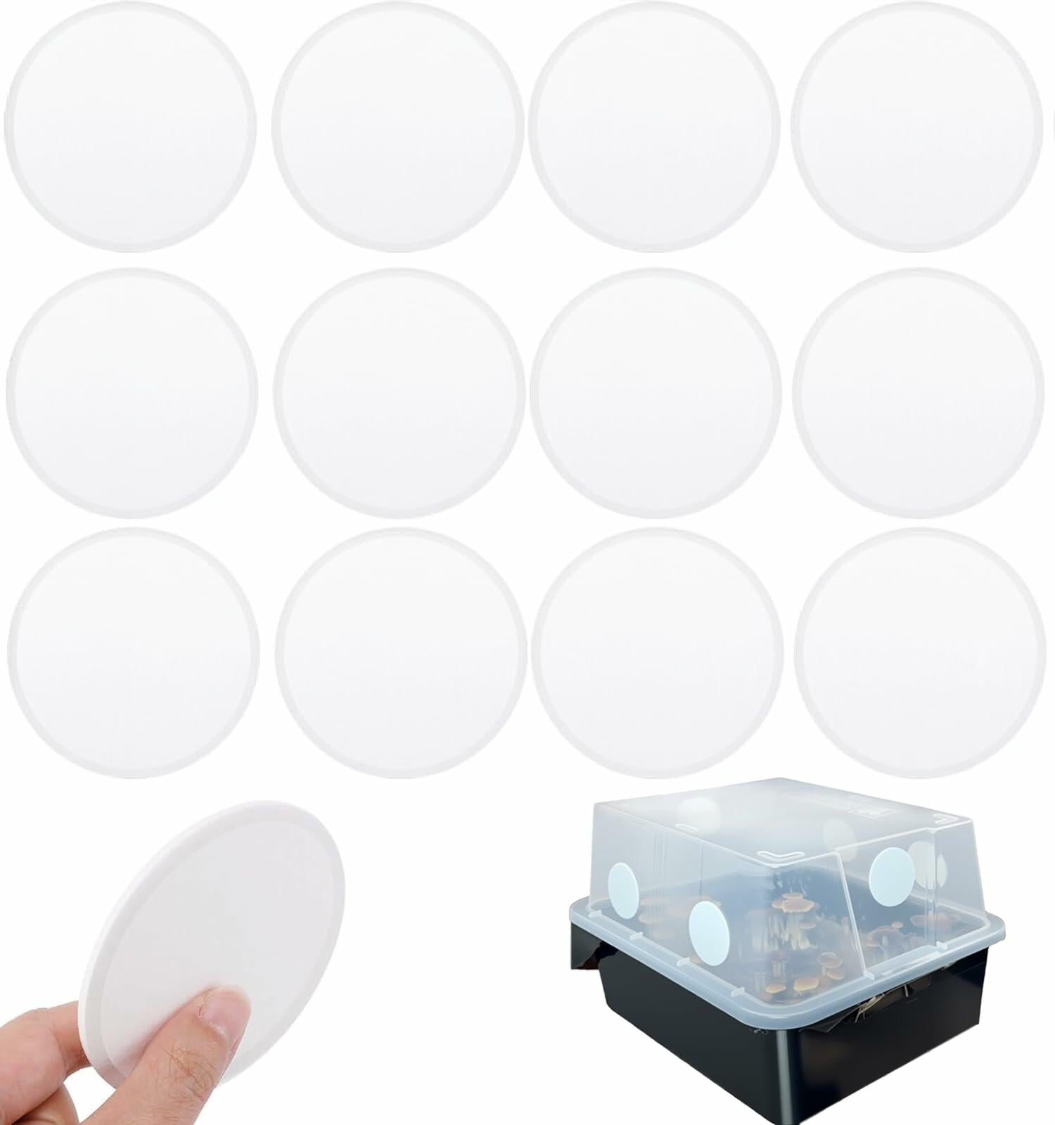 geonfi 12 Pcs Monotub Adhesive Filter Disks 2.5" 2MM Thick Synthetic