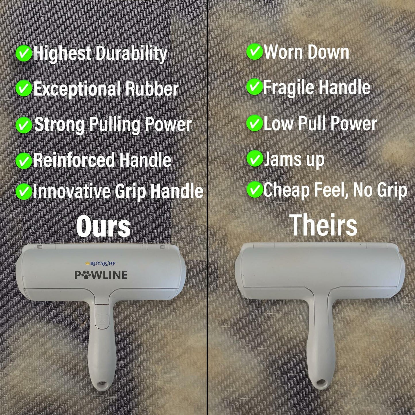 Pawline Pet Hair Remover Lint Roller Reusable for Couch Clothing Carpet