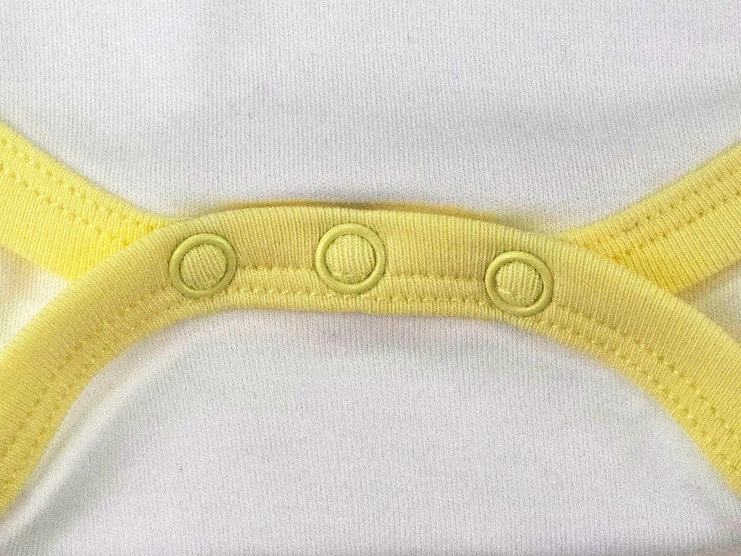 HippoHugs Organic Cotton Baby Sleeveless Footless Romper Yellow Bunny Size 3-6M