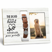 XNXLDYLH Pet Memorial Picture Frame with Collar Holder 4x6 Photo Frame
