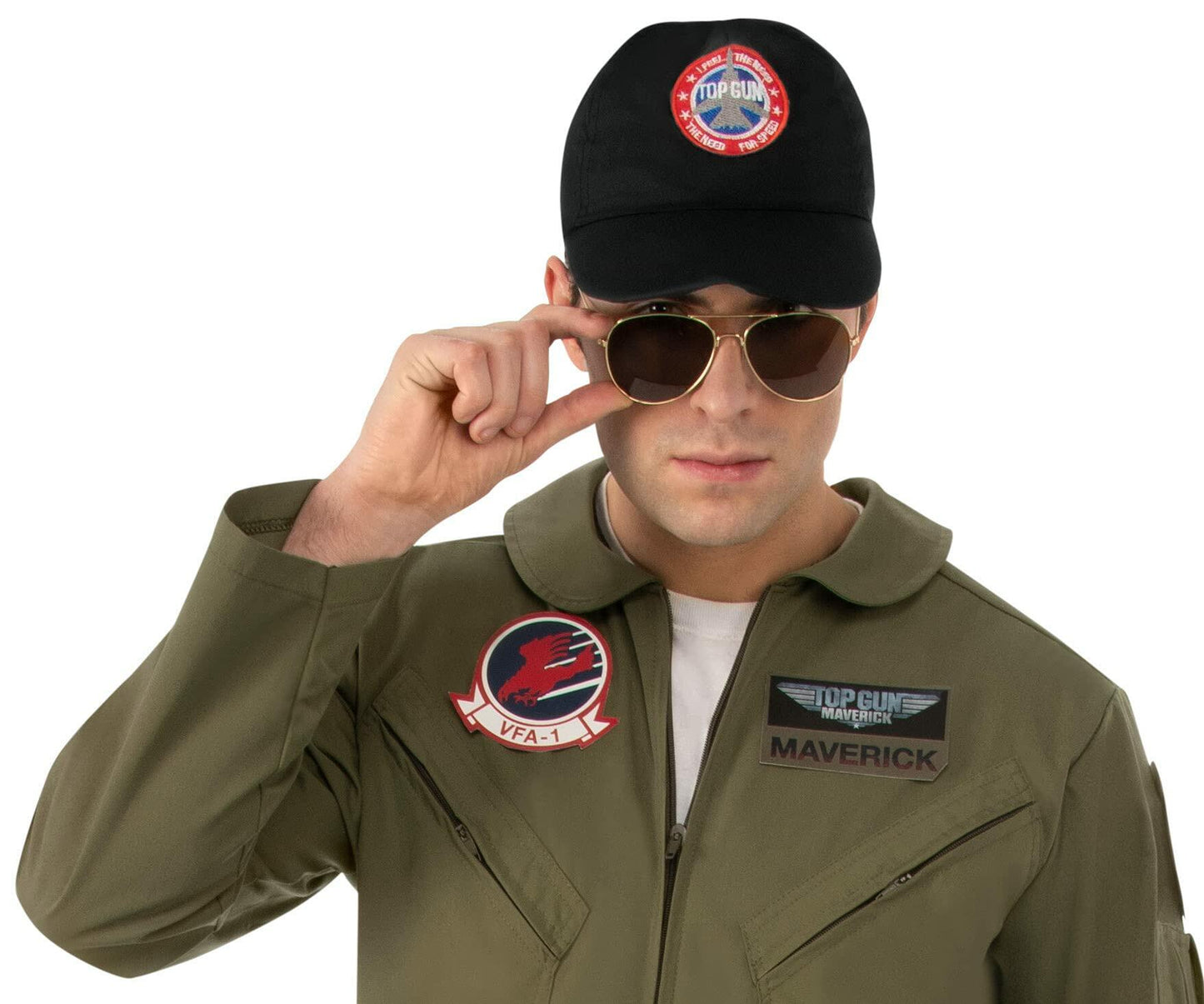 Rubies Top Gun Maverick Costume Hat Adults Men's Black One Size