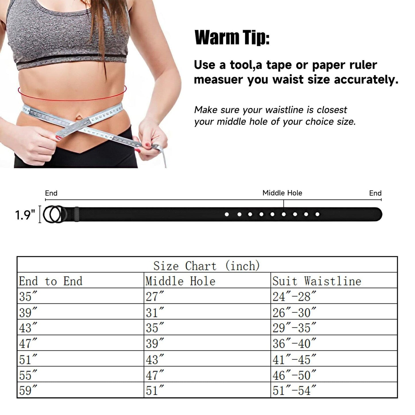 NBLYOS Women Faux Leather Belt Gold Buckle Khaki Size XXL