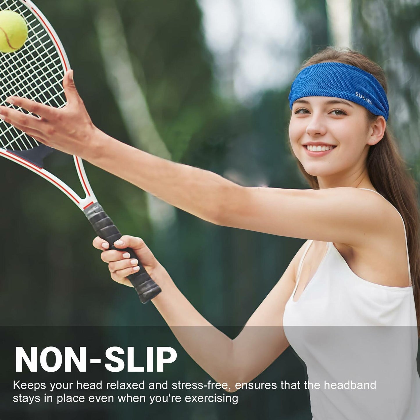 Sukeen Workout Headbands for Women Non Slip Sweat Bands 3 Pack Sports