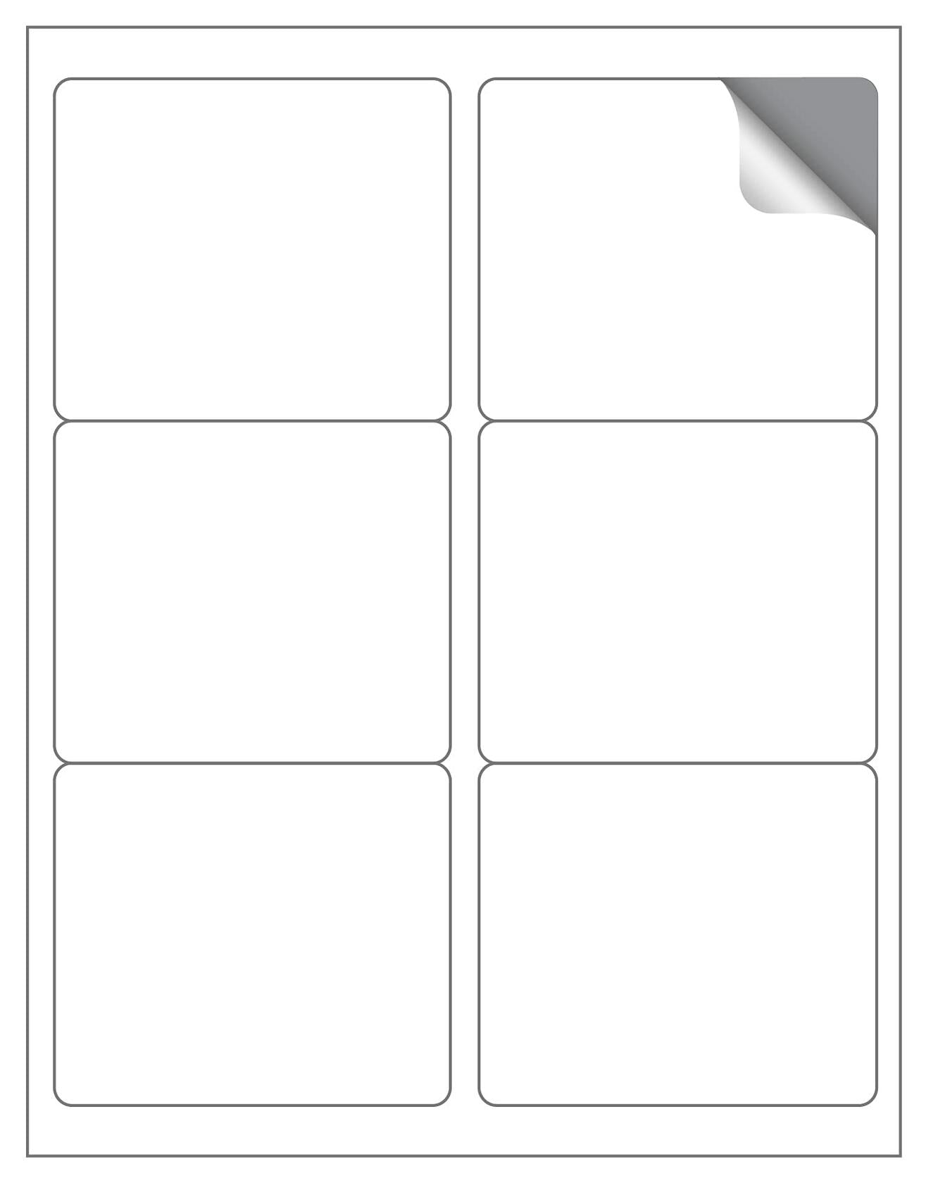 MACO Laser/Ink Jet White Cover-All Shipping Labels 3.33x4in 150 Pack