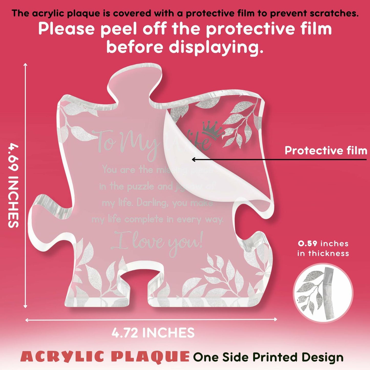 Gifts for Wife from Husband Decorative Sign Plaque Anniversary Birthday