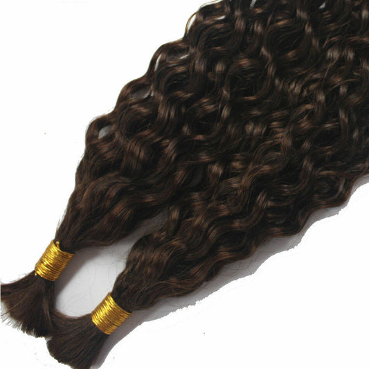OQNUNQO Curly Wave Synthetic Braiding Hair Extensions 22in 1B Black 150g 2Bundle
