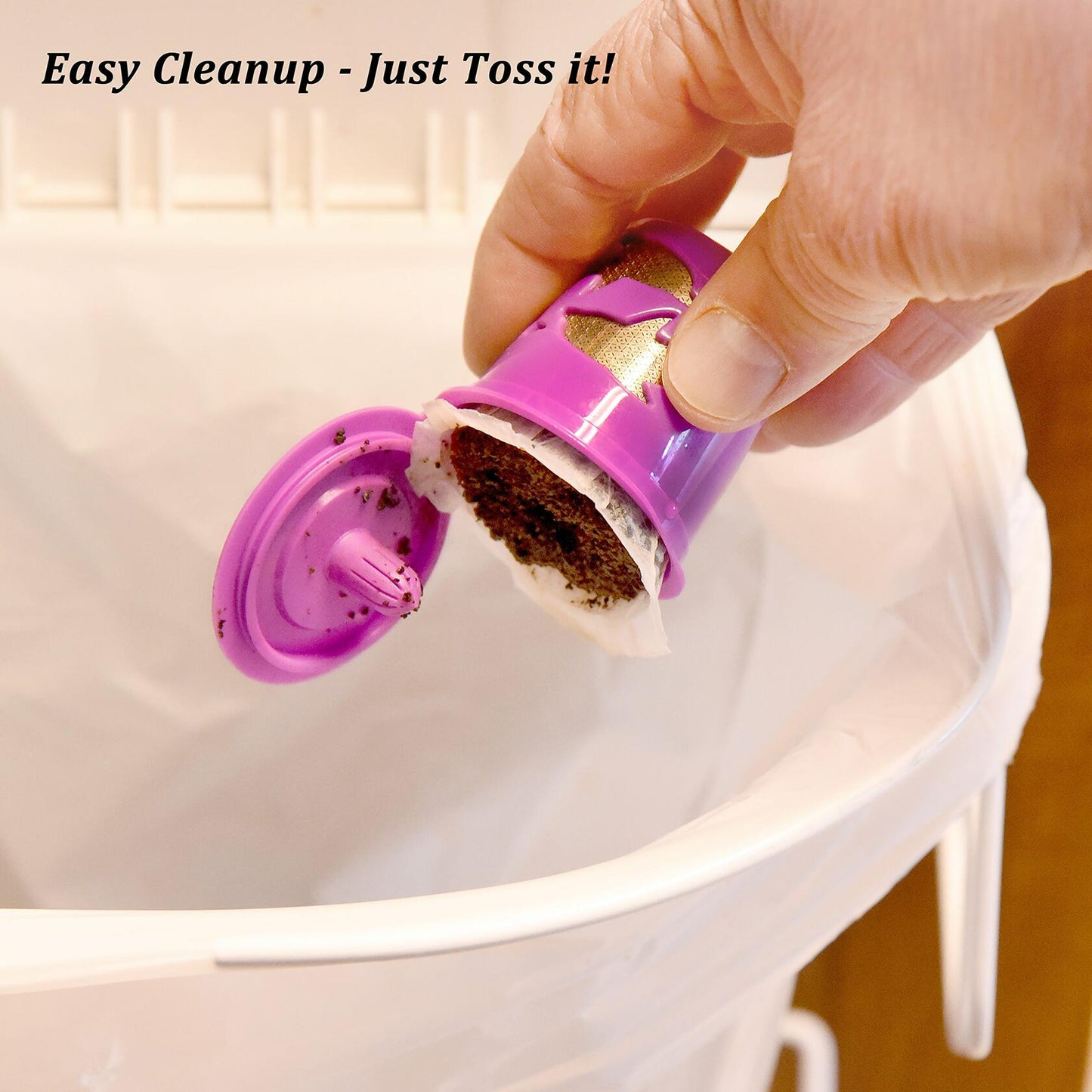 Delibru Reusable K Cups for Keurig 2.0 & 1.0 Coffee Makers 4 Pack Purple