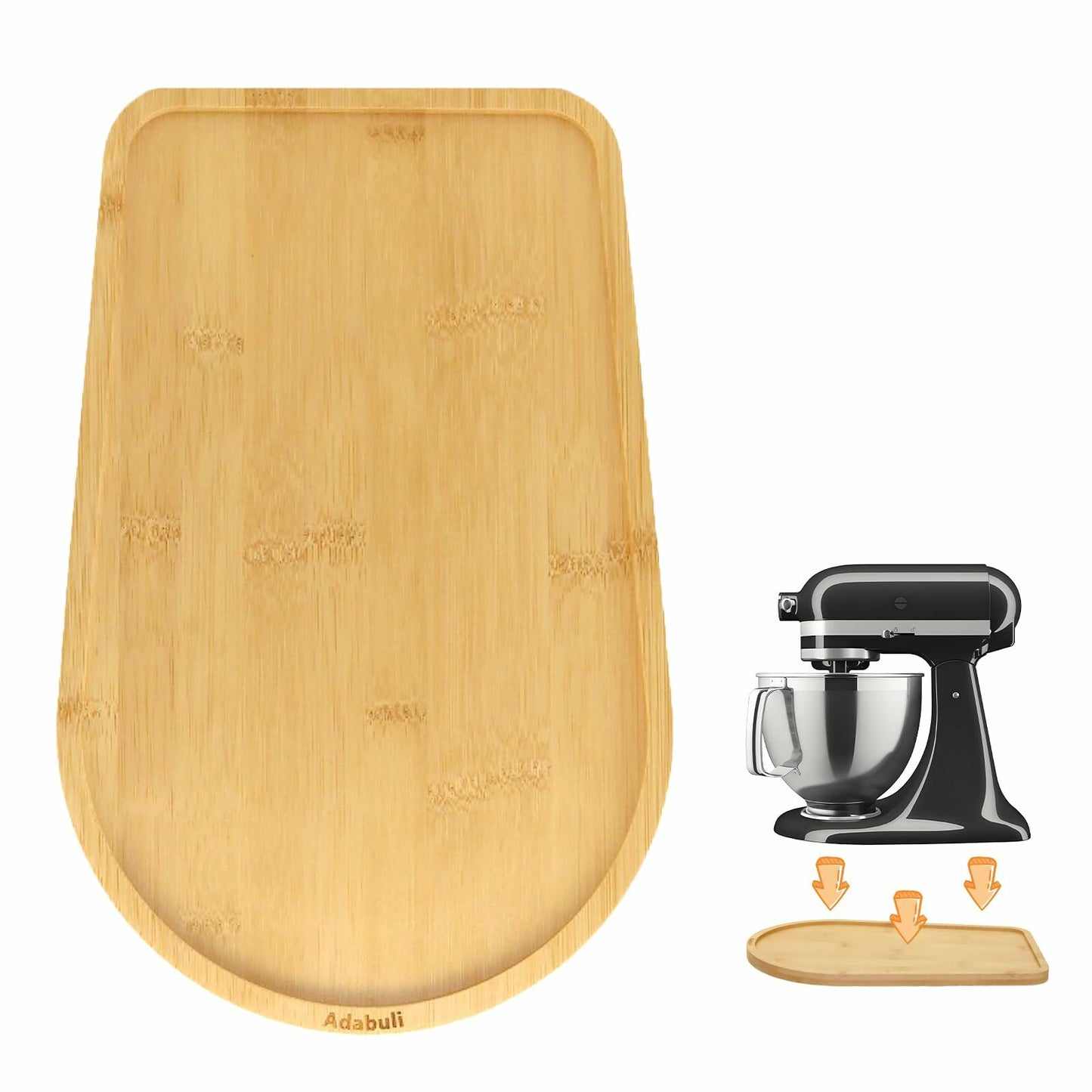 Bamboo Sliding Tray for Coffee Maker Mini Air Fryer Kitchen Counter Mat