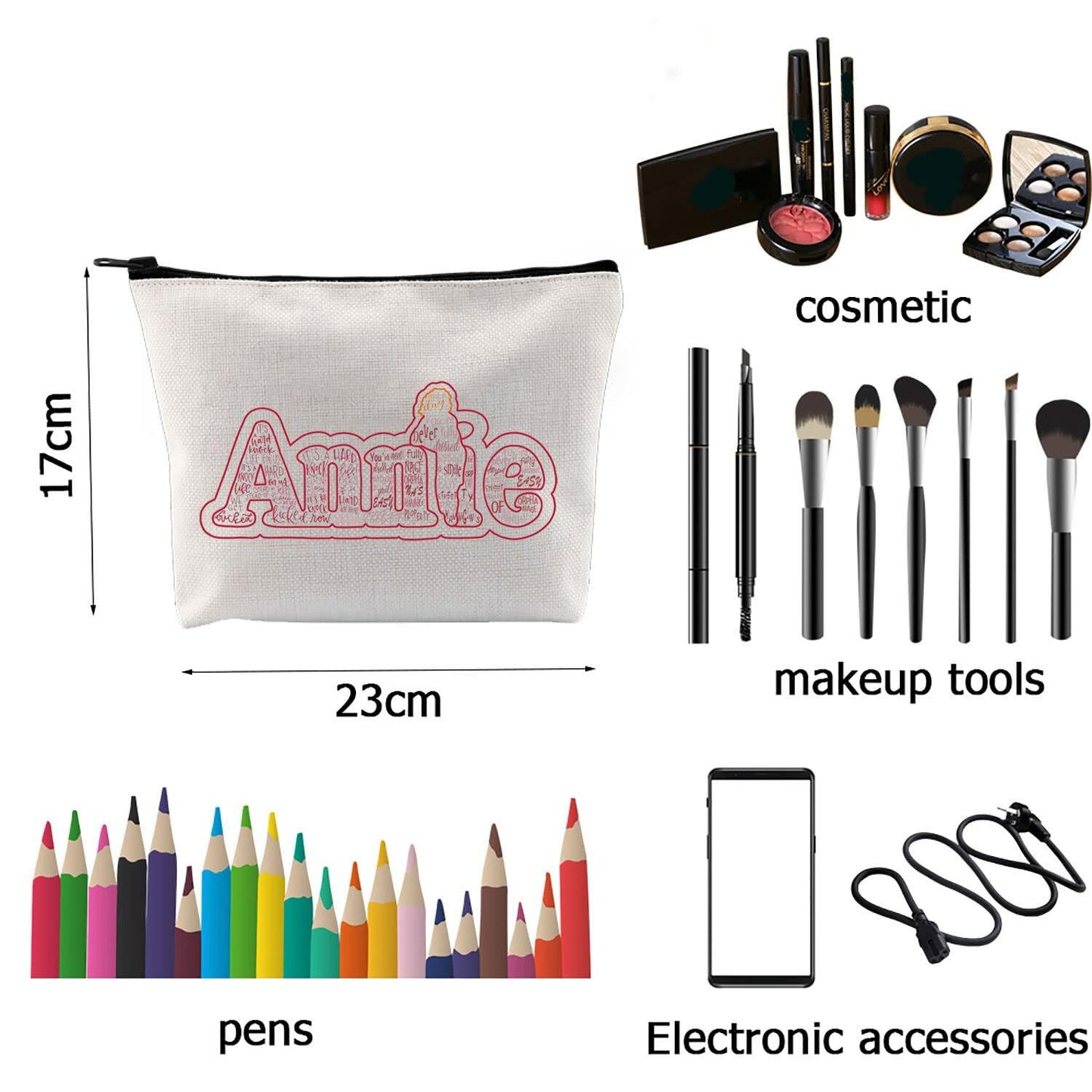 G2TUP You're Never Fully Dressed Without a Smile Makeup Bag Travel Toiletry Bag