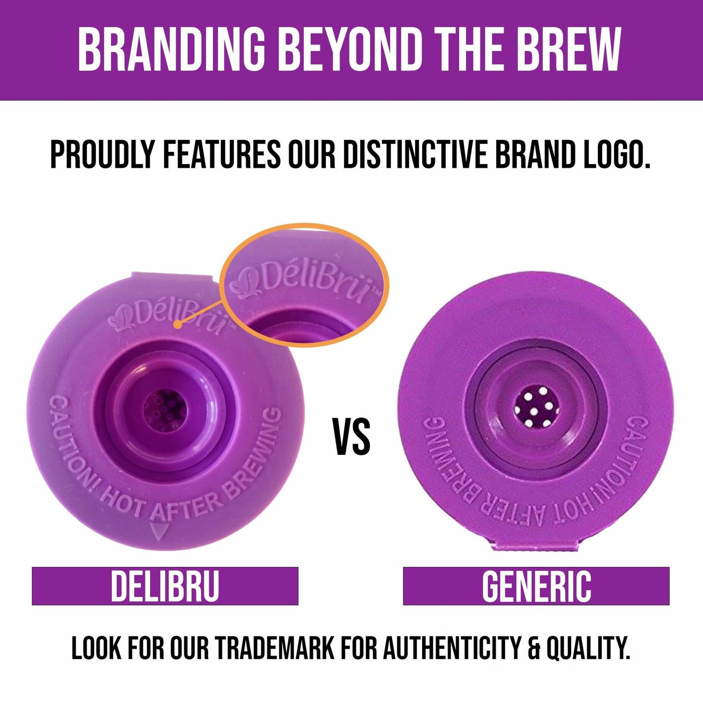 Delibru Reusable K Cups for Keurig 2.0 & 1.0 Coffee Makers 4 Pack Purple