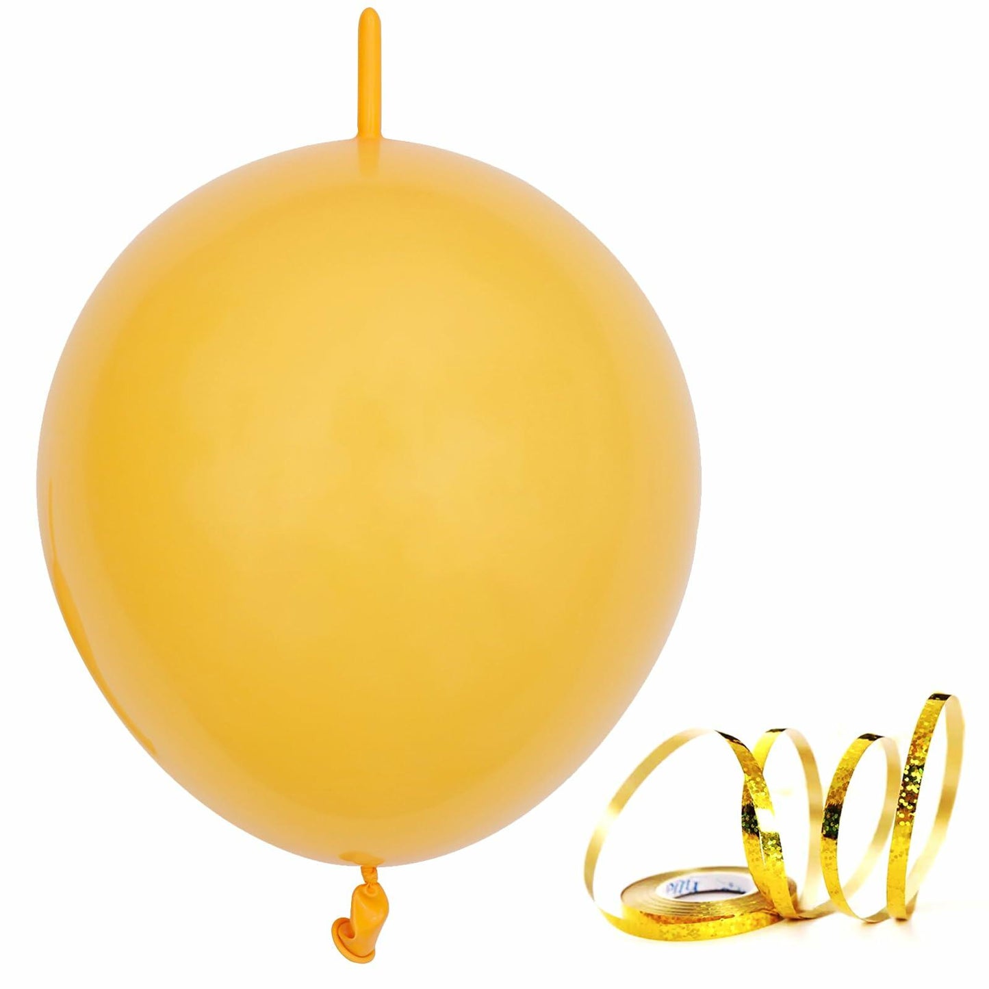 Mccalwell Lemon Yellow 10 Inch Latex Balloons 70pcs with 32ft Ribbon