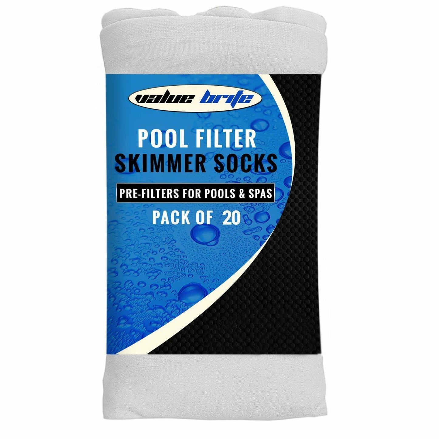 Value Brite Pool Skimmer Socks Pack of 20 Fine Mesh Pre-Filter Savers