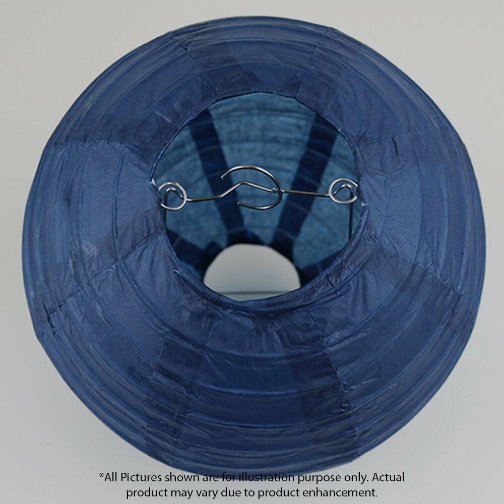 MONBASA 12 Inch Blue Japanese Paper Lantern Lamp Set of 5