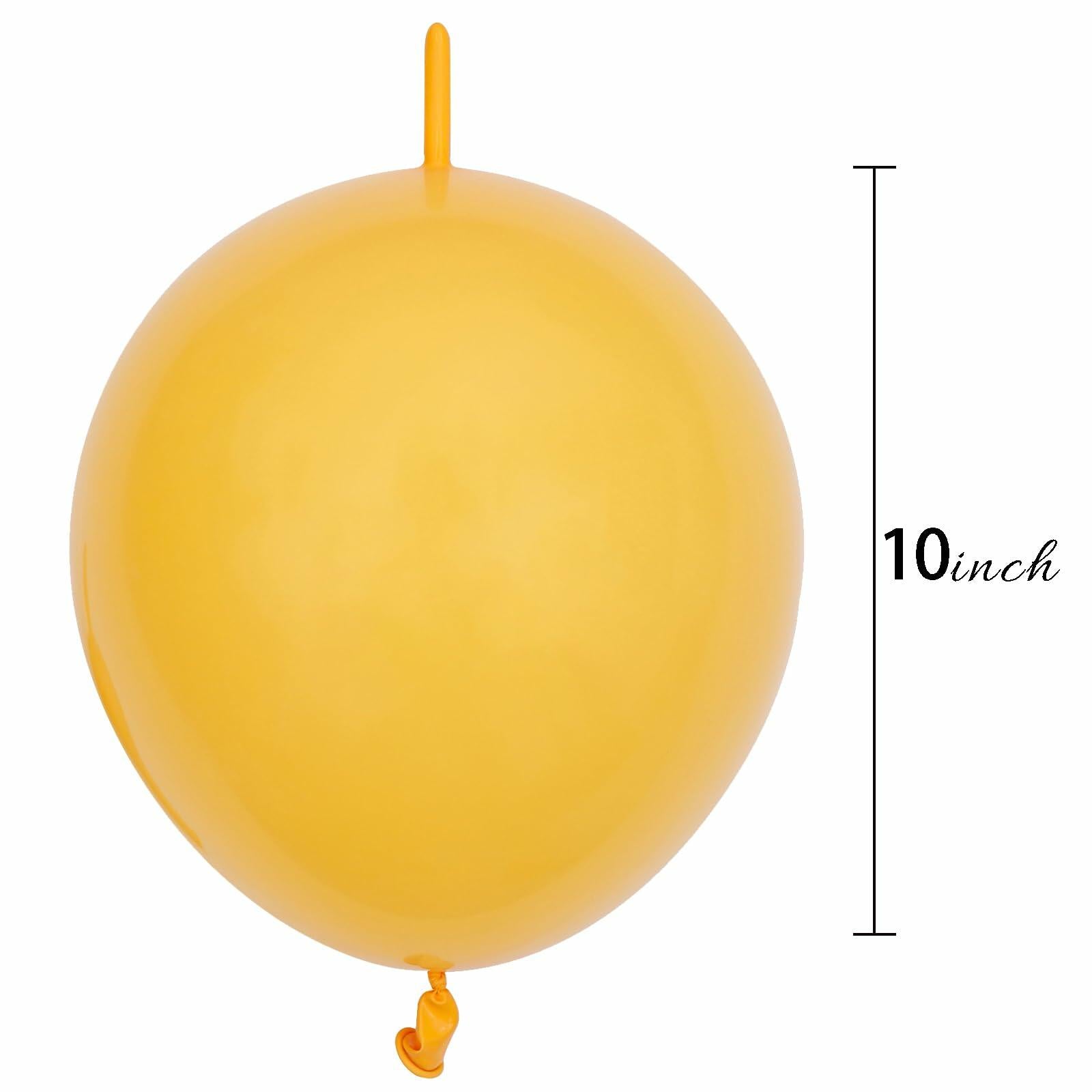 Mccalwell Lemon Yellow 10 Inch Latex Balloons 70pcs with 32ft Ribbon