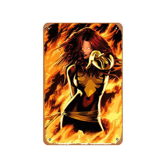 AirBnk Vintage Tin Sign Jean Illustration Retro Wall Decor Metal Poster 8x12