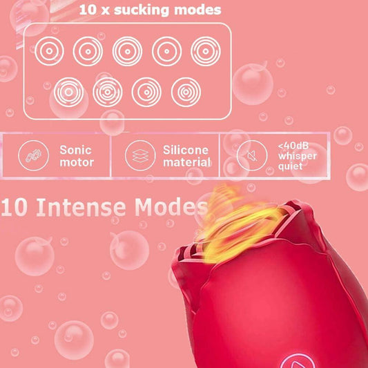 [Like New] Generic Rose 2025 Electric Suction Tool for Women 10 Speed C-05