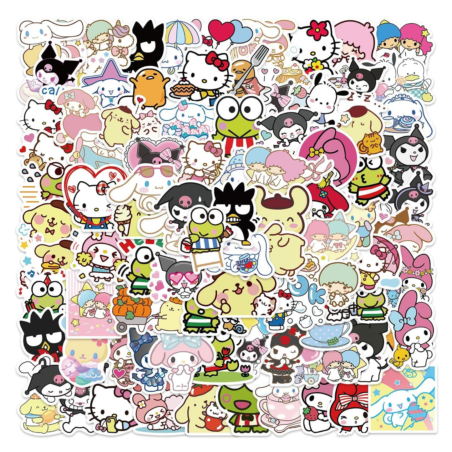 NIUKOY Cartoon Stickers Pack 100pcs Cute Vinyl Waterproof Decals CA710