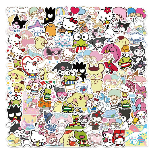 NIUKOY Cartoon Stickers Pack 100pcs Cute Vinyl Waterproof Decals CA710