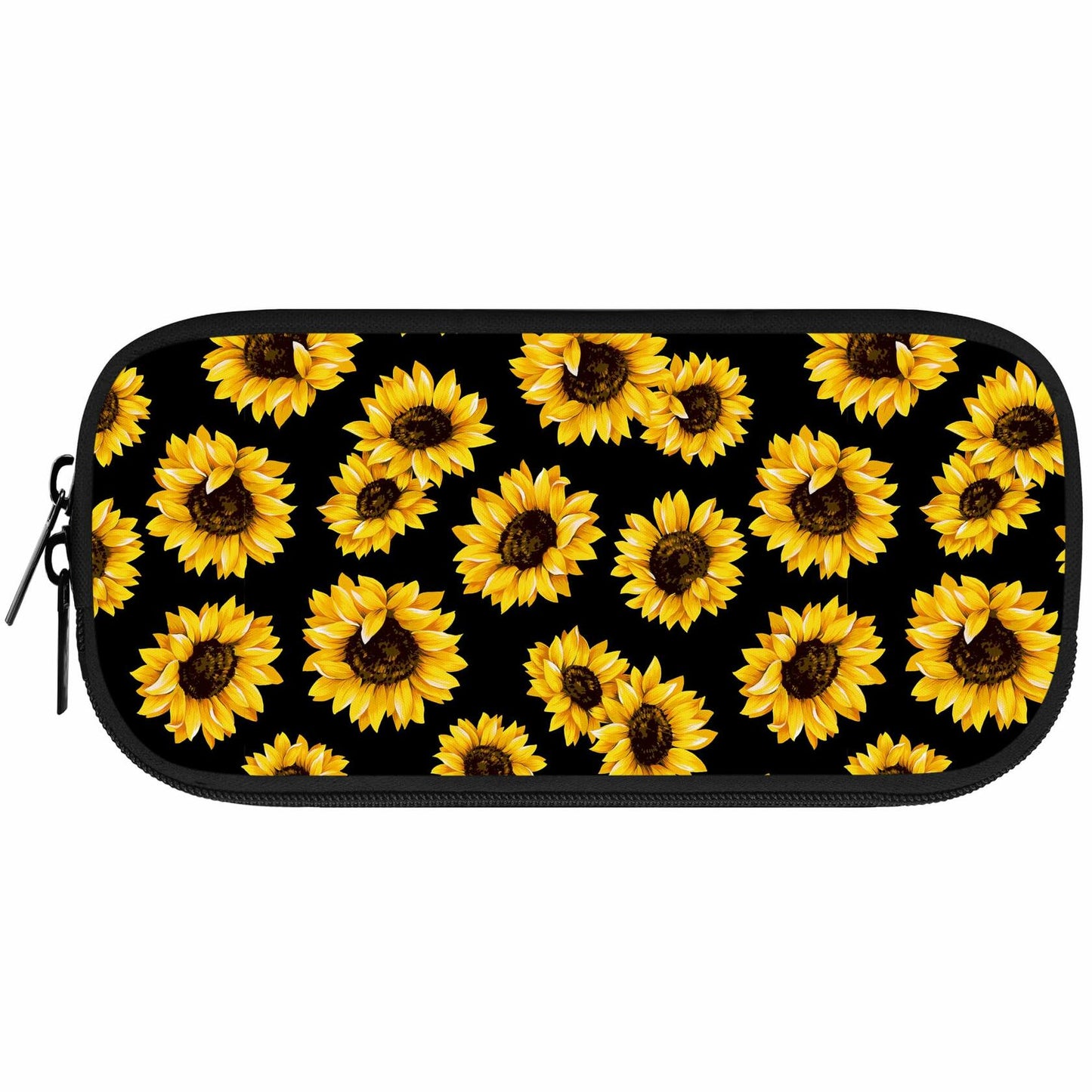 VOL&BASS Sunflower Large Pencil Case Big Capacity Pen Bag Yellow Polyester