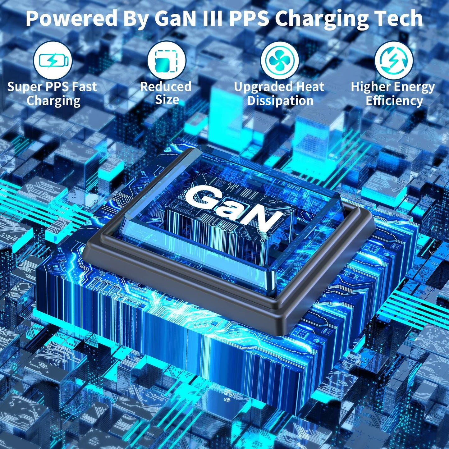 GEONAV Apple MFi 35W Dual USB-C GaN Fast Charger with 2x 6FT C to Lightning