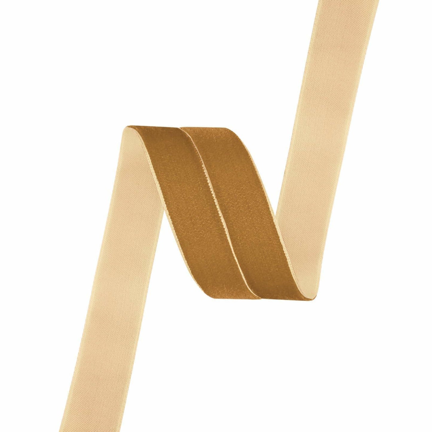 Simplegoal Khaki Velvet Ribbon 5/8in x 25yd Nylon Ribbon for Crafts