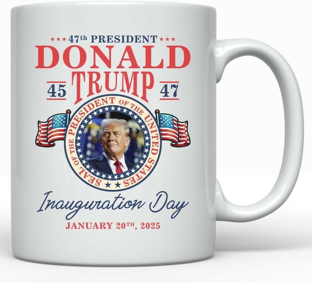 Trump Inauguration Day 11oz Ceramic Mug Patriotic MAGA Republican Gift