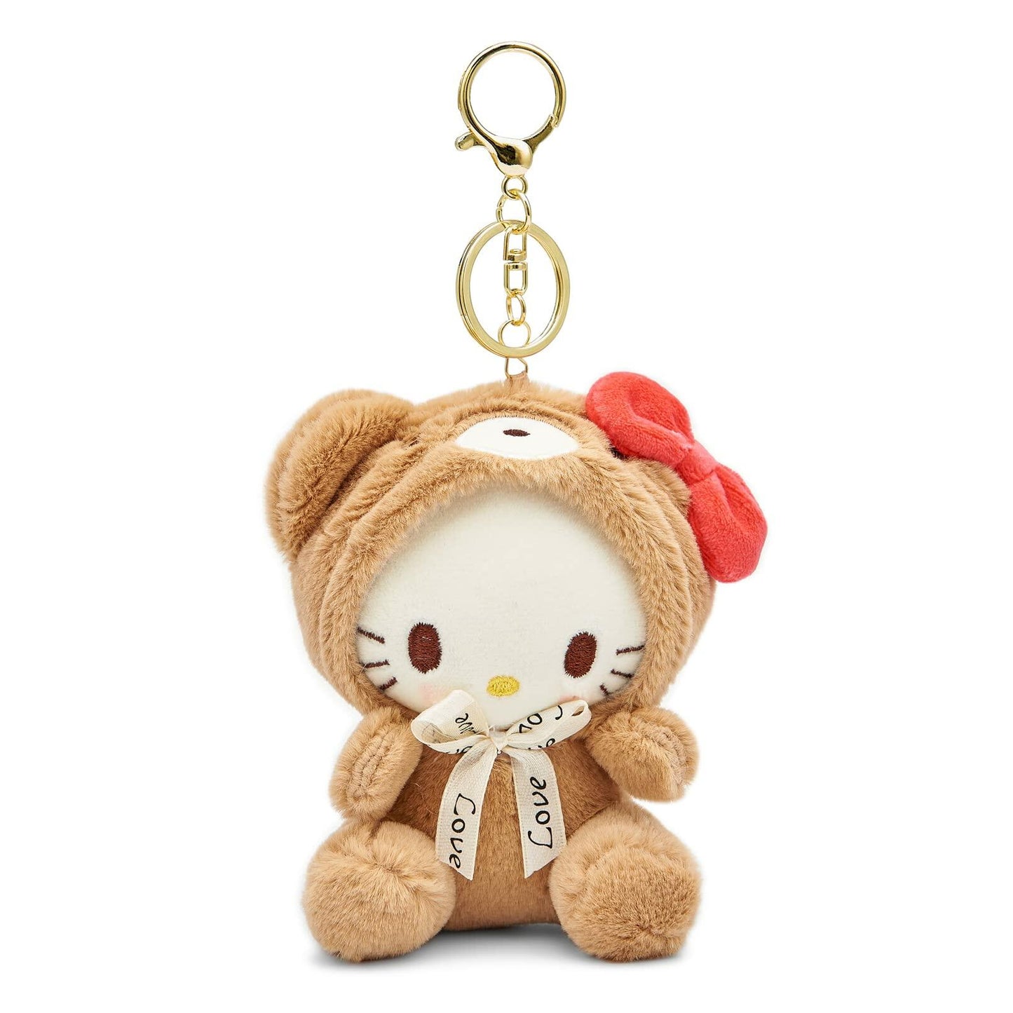 Sicpfuj Plush Keychain 5" Cute Brown Car Charm for Women Girls Size One Size