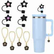 Xyntara Silicone Straw Covers for Stanley 40oz Cups Christmas Style 8pcs