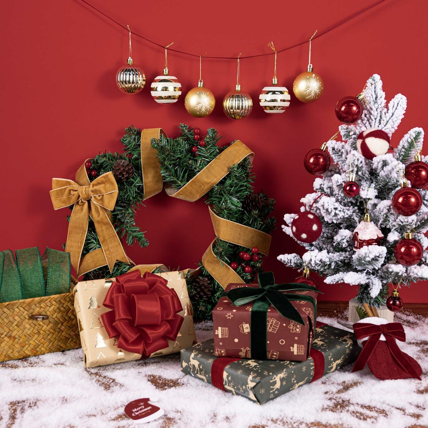 Simplegoal Khaki Velvet Ribbon 5/8in x 25yd Nylon Ribbon for Crafts