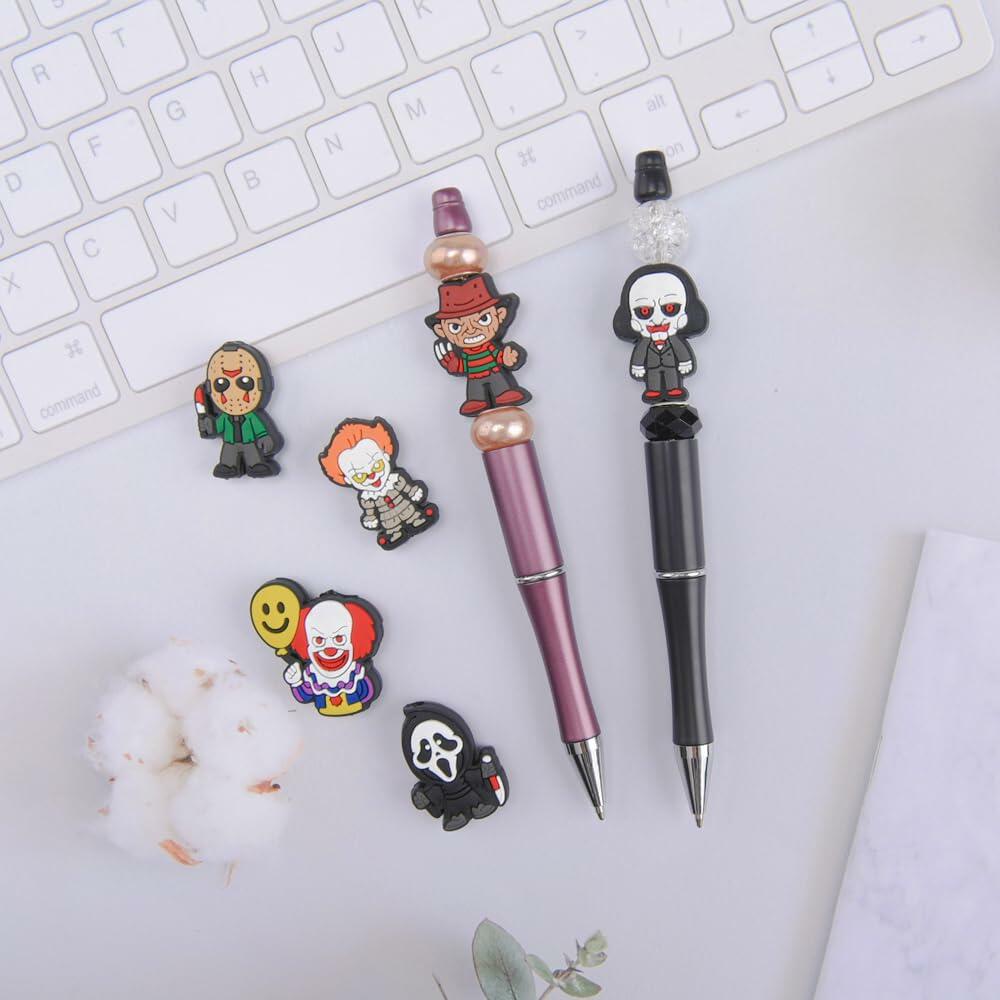Acbeaded Halloween Silicone Skull Beads DIY Kit 6pcs Multicolor Acrylic