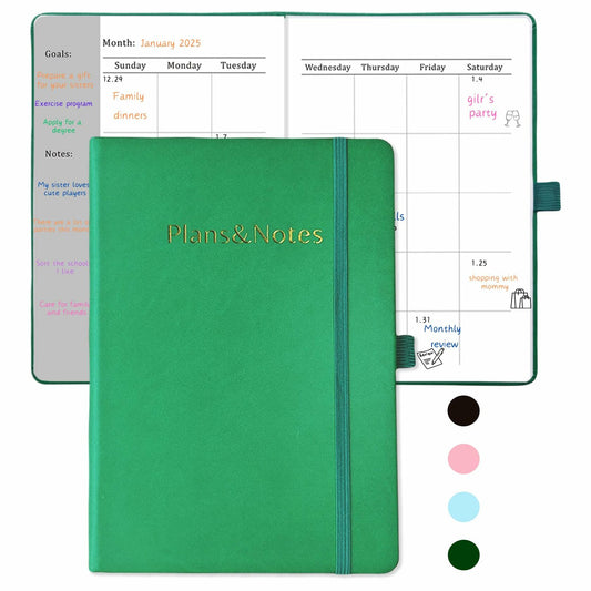 YOJO 2025 A5 Weekly Planner with Goal & Habit Tracker Pink