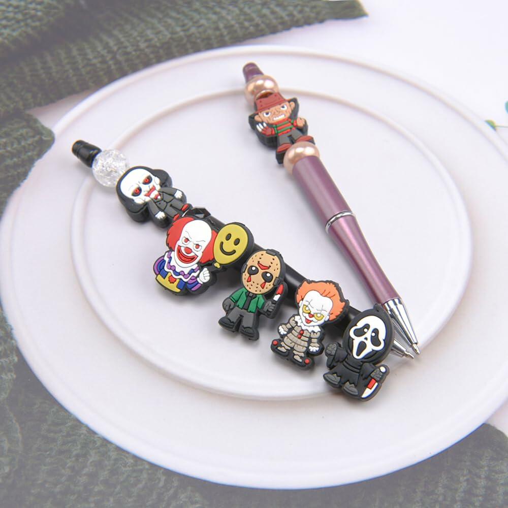 Acbeaded Halloween Silicone Skull Beads DIY Kit 6pcs Multicolor Acrylic