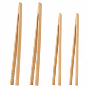 YIVCKOM Bamboo Toaster Tongs 8 Inch Natural Colour Wooden Kitchen Utensil