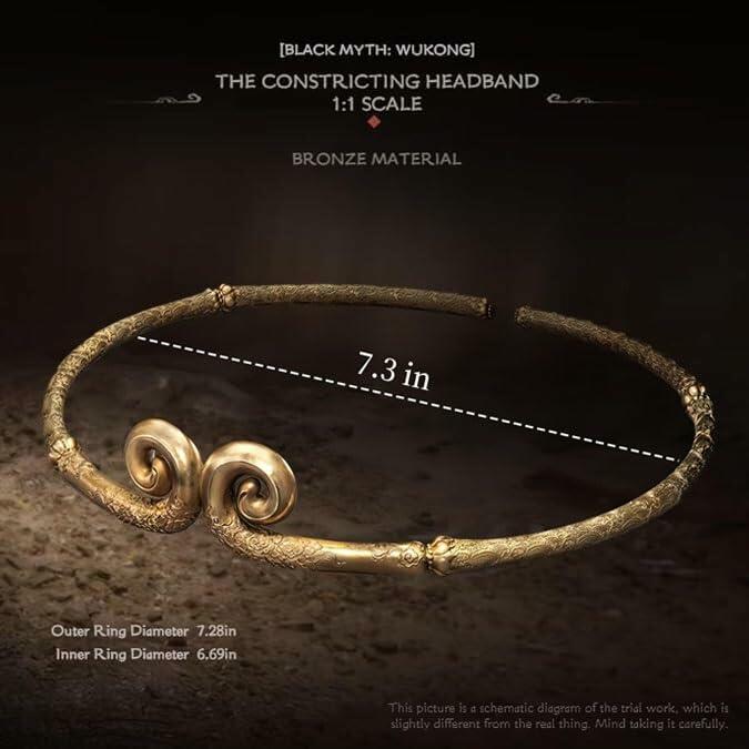 Generic Black Myth Collector's Edition 4pcs Set Headband Necklace Ring Badge