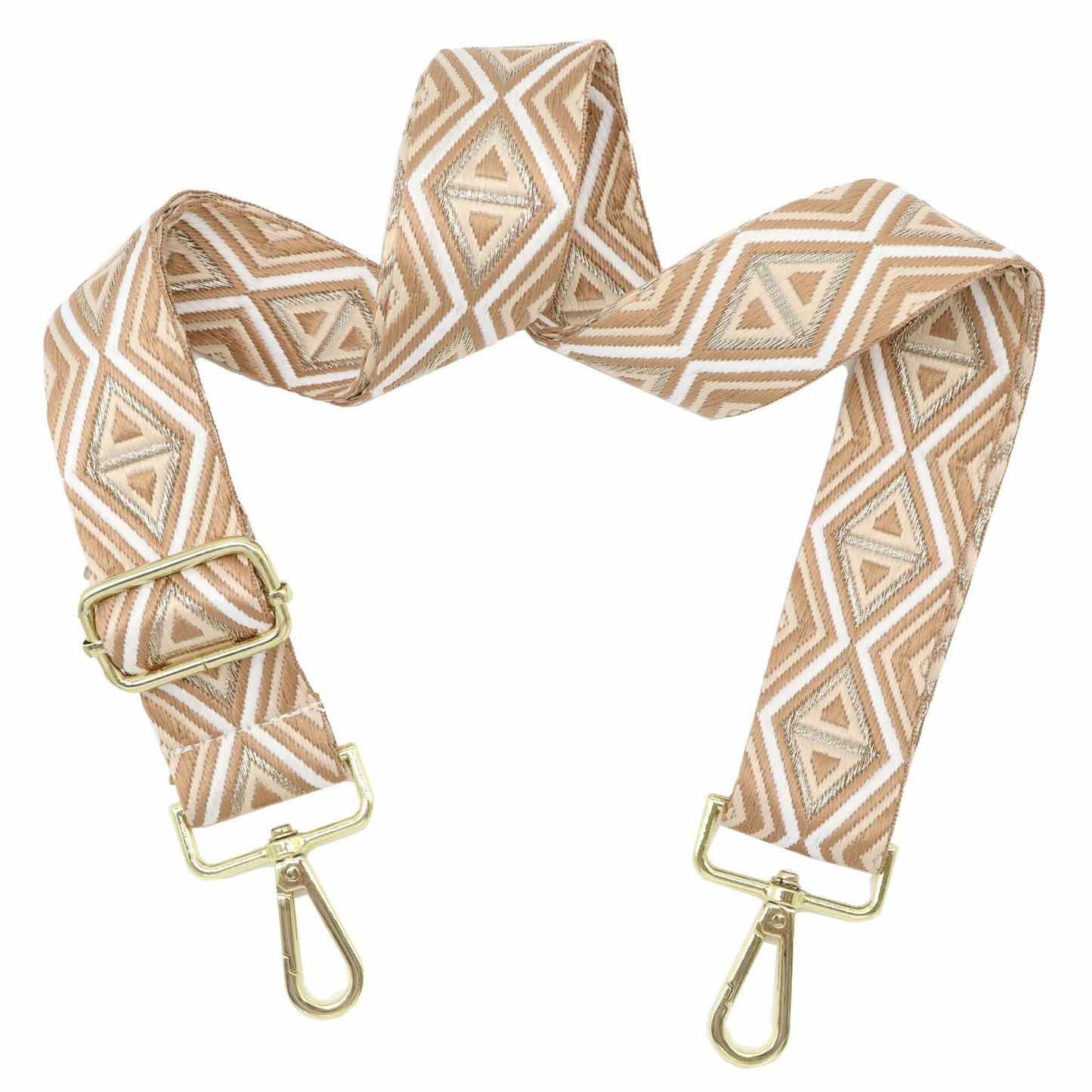 LoZoDo Adjustable Wide Crossbody Purse Strap Gold Hardware 52in Size 52in