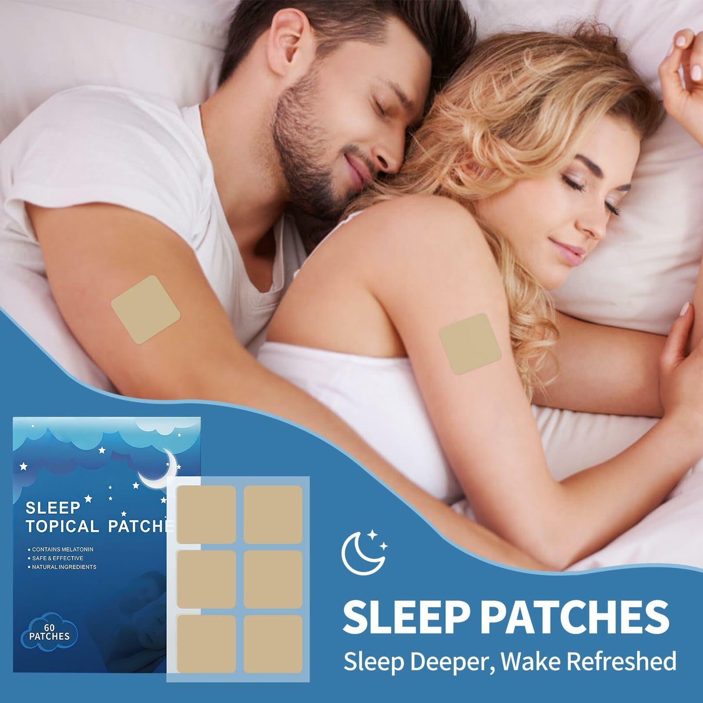 Bodybay Sleep Patches Natural Plant Extract Night Rest 60 PCS Color 1