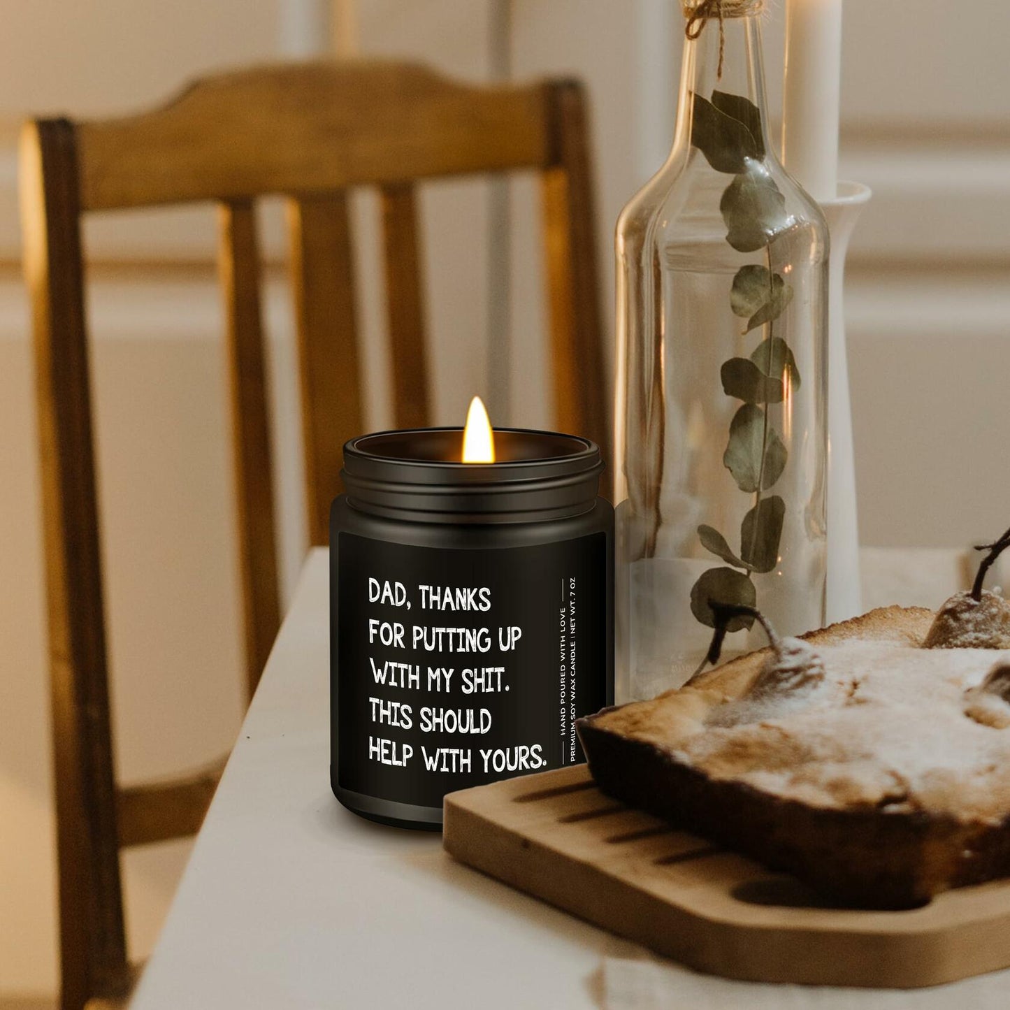 Encoink Funny Fathers Day Lavender Scented Soy Wax Candle 7oz