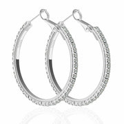 fcaylo 925 Sterling Silver Gold Hoop Earrings Lightweight Hypoallergenic 40mm