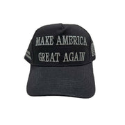 Dark MAGA Trump USA Flag Never Surrender Baseball Cap Hat Black