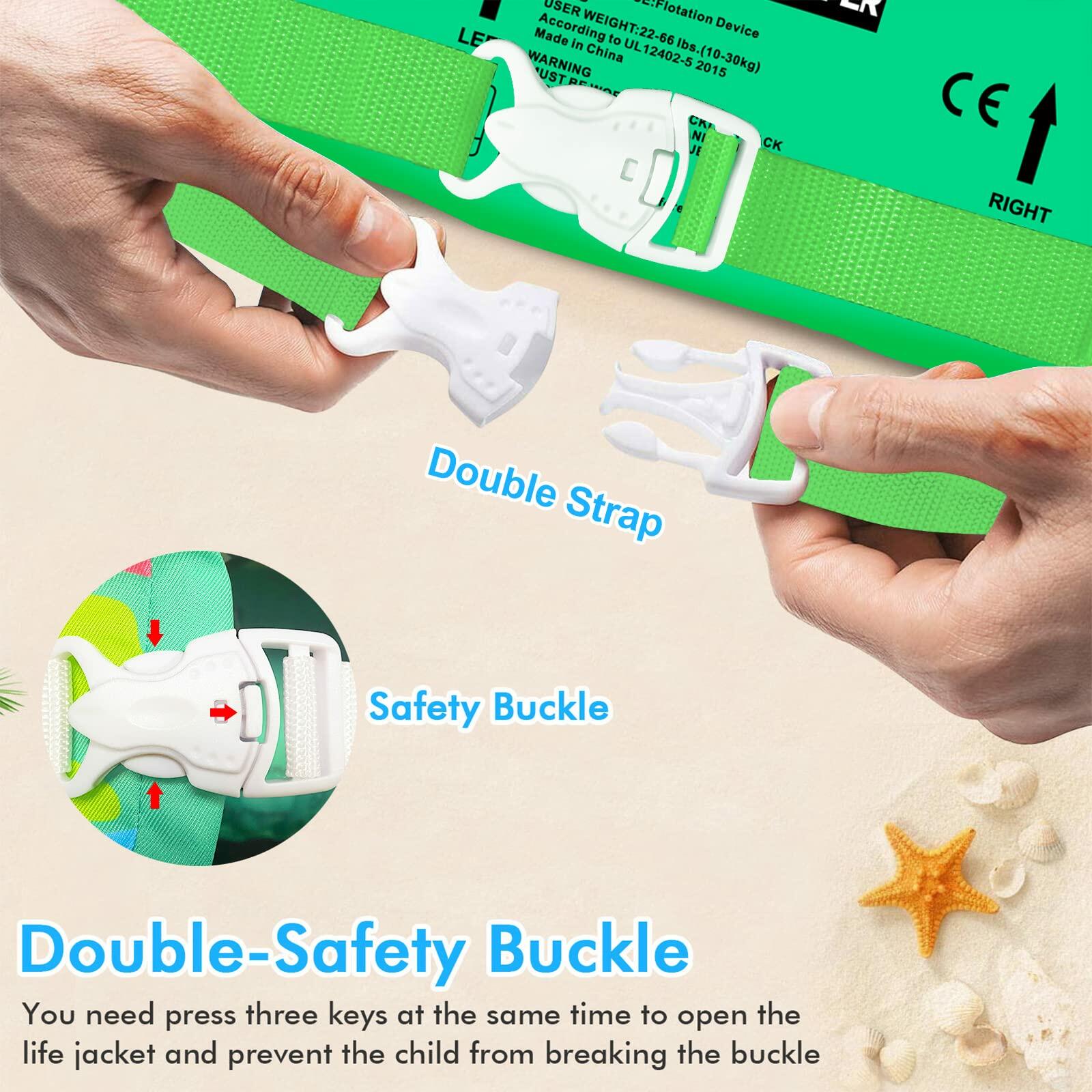 Chriffer Kids Swim Vest 30-55lbs Toddler Life Jacket Floaties Arm Wings